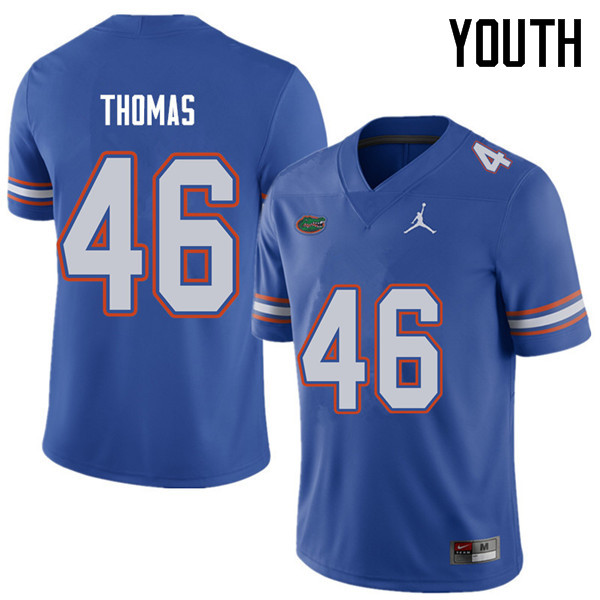 Jordan Brand Youth #46 Will Thomas Florida Gators College Football Jerseys Sale-Royal